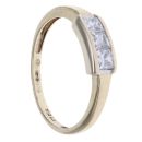 9ct Yellow Gold Cubic Zirconia Three Stone Ring
