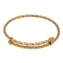 22ct Yellow Gold Children's Twisted Expanding Bangle