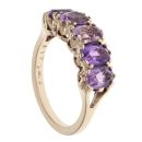 9ct Yellow Gold Amethyst Five Stone Ring
