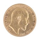 1909 Edward VII Large Head UK Full Sovereign Coin