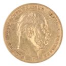 1873 Wilhelm 10 Mark German Coin