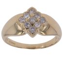 18ct Yellow Gold 0.50ct Brilliant Cut Diamond Cluster Ring