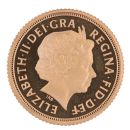 2011 Elizabeth II Fourth Portrait UK Half Sovereign Coin