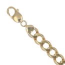9ct Yellow Gold Plain Curb Bracelet 9.5"