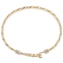 9ct Yellow Gold Fancy Hinged Bangle