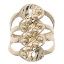 14ct Yellow Gold Beaded Fancy Ring