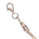 9ct White Gold Brushed Bar Fancy Bracelet 7"