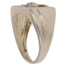 9ct Yellow Gold 0.05ct Diamond and Onyx Eagle Signet Ring