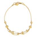 22ct Yellow Gold Trio Strad Bead Bracelet 7"