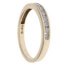 9ct Yellow Gold 0.25ct Brilliant Cut Diamond Half Eternity Ring