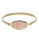9ct Yellow and Rose Gold Hinged Clogau Bangle