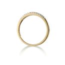 9ct Yellow Gold 0.15ct Natural Diamond Two Row Wedding Band