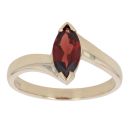 9ct Yellow Gold Created Garnet Single Stone Ring