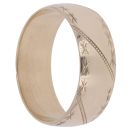 9ct Yellow Gold Patterned Wedding Band 8.1mm