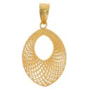 22ct Yellow Gold Mesh Oval Pendant