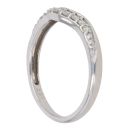 9ct White Gold 0.15ct Diamond Wishbone Ring