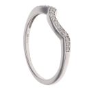 18ct White Gold 0.10ct Diamond Wishbone Ring