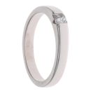 18ct White Gold 0.15ct Princess Cut Solitaire Ring