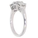 18ct White Gold 1.10ct Brilliant Cut Diamond Trilogy Ring