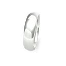 18ct White Gold Traditional Court Wedding Band 5mm