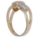 14ct Yellow Gold Cubic Zirconia Heart Fancy Ring