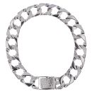 Silver Patterned Curb 8.5" Bracelet by Icesia