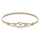 9ct Yellow Gold Celtic Hinged Bangle