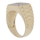 9ct Yellow Gold 0.50ct Diamond Cluster Signet Ring