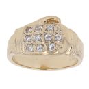 9ct Yellow Gold Cubic Zirconia Boxing Glove Ring