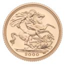 2000 Elizabeth II Fourth Portrait UK Half Sovereign Coin