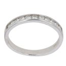 9ct White Gold Moissanite Eternity Ring