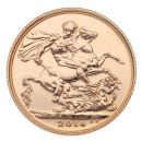 2014 Elizabeth II Fourth Portrait UK Full Sovereign Coin