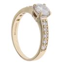 9ct Yellow Gold Moissanite Ring