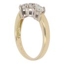 18ct Yellow Gold 1.00ct Brilliant Cut Diamond Trilogy Ring