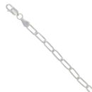 Silver Paperclip Bracelet 7"