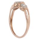 9ct Rose Gold 0.25ct Brilliant Cut Diamond Cluster Ring