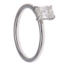 9ct White Gold 1.11ct Emerald Cut Lab Grown Diamond Solitaire Ring