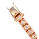 18ct Rose Gold 4.50ct Brilliant Cut Diamond Tennis Bracelet 7"