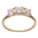 18ct Yellow Gold 1.50ct Brilliant Cut Diamond Trilogy Ring