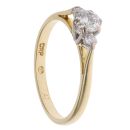 18ct Yellow Gold 0.47ct Brilliant Cut Diamond Trilogy Ring