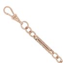 9ct Rose Gold Patterned Links Fancy Bracelet 8"