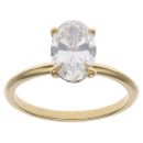 18ct Yellow Gold 1.60ct Oval Cut Lab Grown Diamond Solitaire Ring