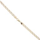9ct Yellow and White Gold Double Curb Chain 18"