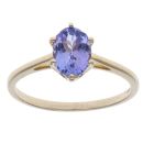 9ct Yellow Gold Tanzanite Single Stone Ring