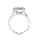 9ct White Gold 1.00ct Cushion Lab Grown Diamond Ring