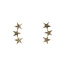 9ct Yellow Gold Star Climber Stud Earrings