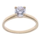 9ct Yellow Gold Cubic Zirconia Single Stone Ring
