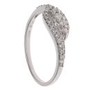 9ct White Gold 0.33ct Brilliant Cut Diamond Fancy Ring