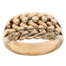 14ct Yellow Gold Two Row Keeper Ring
