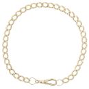 9ct Yellow Gold Curb Bracelet 9"